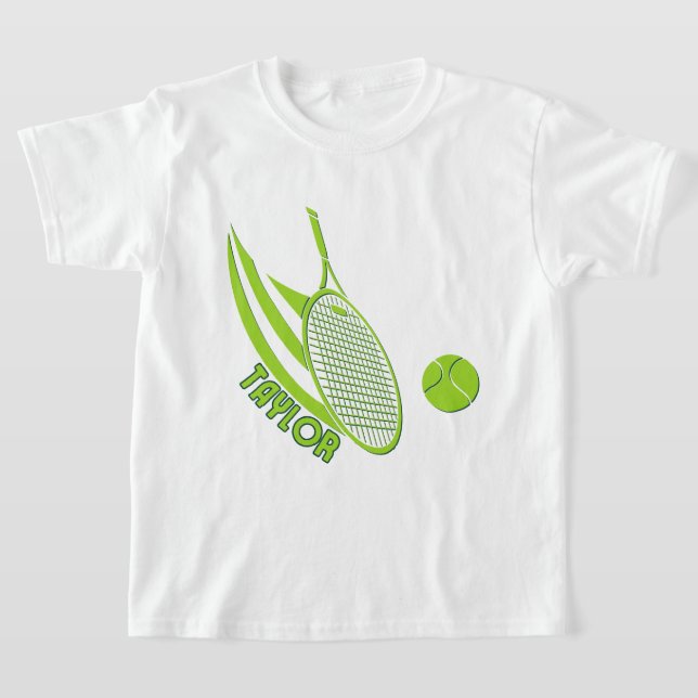 T-shirt Sports personnalisés avec nom Tennis Kid's (Poser)