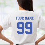 T-shirt Sports Soccer Baseball Team Front Back Nom Numéro<br><div class="desc">Sports Soccer Baseball Team Front Back Nom Numéro T-Shirt</div>
