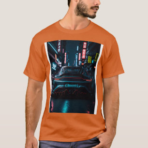 T-shirt Sports Turquoises sombres en japonais Neon City 1