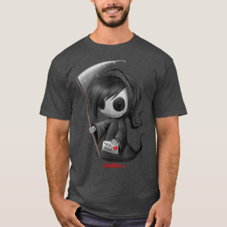 T-shirt Sposcène Emo Skeleton Grim Reaper Goth Alt