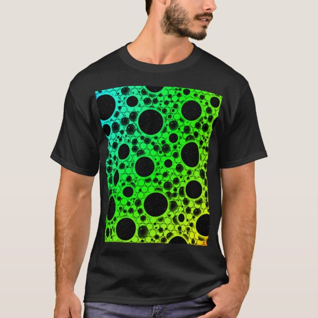 T-shirt Spots de bulles spatiales - Rainbow BCGYR (Devant)