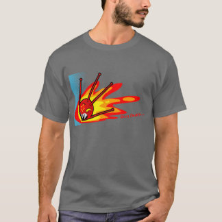 T-shirt spoutnik sur le feu