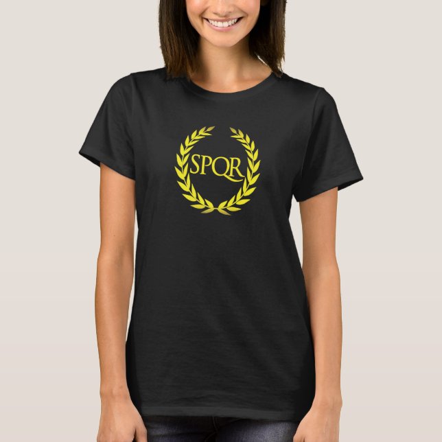 T-shirt Spqr Violet I Senatus Populus Que Romanus (Devant)