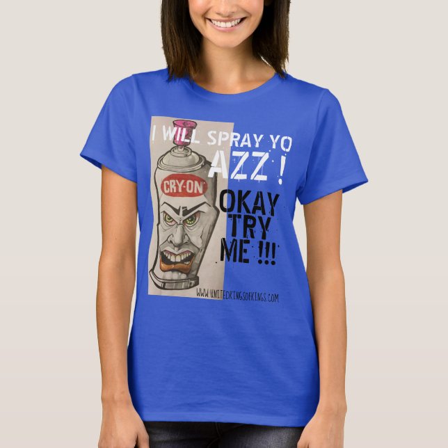 T-SHIRT SPRAY CAN #1 BLUE (Devant)