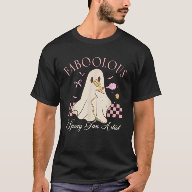 T-shirt Spray Fabole Tan Artiste Ghost Halloween Coquett (Devant)