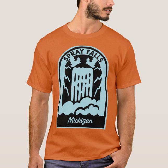 T-shirt Spray Falls Michigan Grande Taille (Devant)