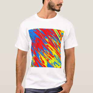 T-shirt Spray Peint rouge jaune bleu
