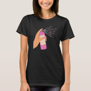 T-shirt Spray Sparkle in hand Heart Be Happy Be Bright Be