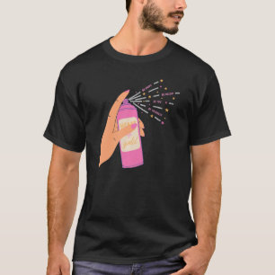 T-shirt Spray Sparkle in hand Heart Be Happy Be Bright Be