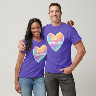T-shirt Spread Kindness Pastel Rainbow Heart