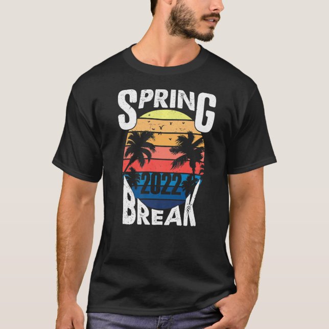 T-shirt Spring Break 2022 famille Tee Spring Break Sunset  (Devant)