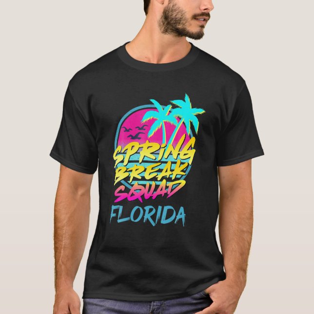 T-shirt Spring Break 2022 Retro 80S 90S Florida Family Vac (Devant)