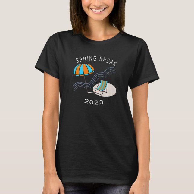 T-shirt Spring Break 2023 Chaise de plage Umbrella Artwork (Devant)