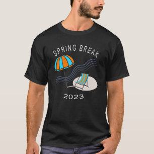 T-shirt Spring Break 2023 Chaise de plage Umbrella Artwork