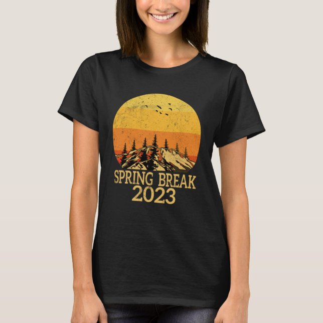 T-shirt Spring Break 2023 famille Spring Break Sunset moun (Devant)