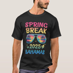 T-shirt Spring Break Bahamas 2025 Voyage de vacances Lunet