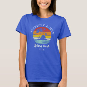 T-shirt Spring Break Beach Hut Palm Trees Family Correspon