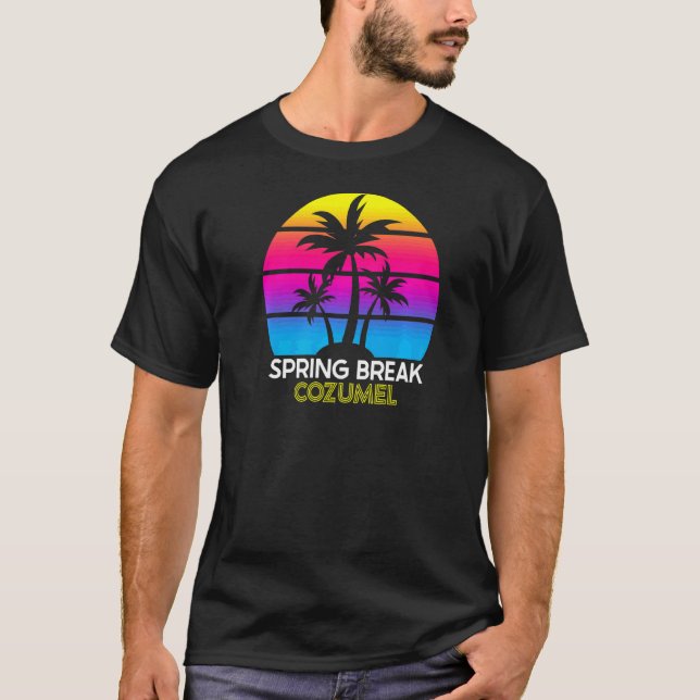 T-shirt Spring Break Cozumel Mexico Cruise Beach Group Mat (Devant)
