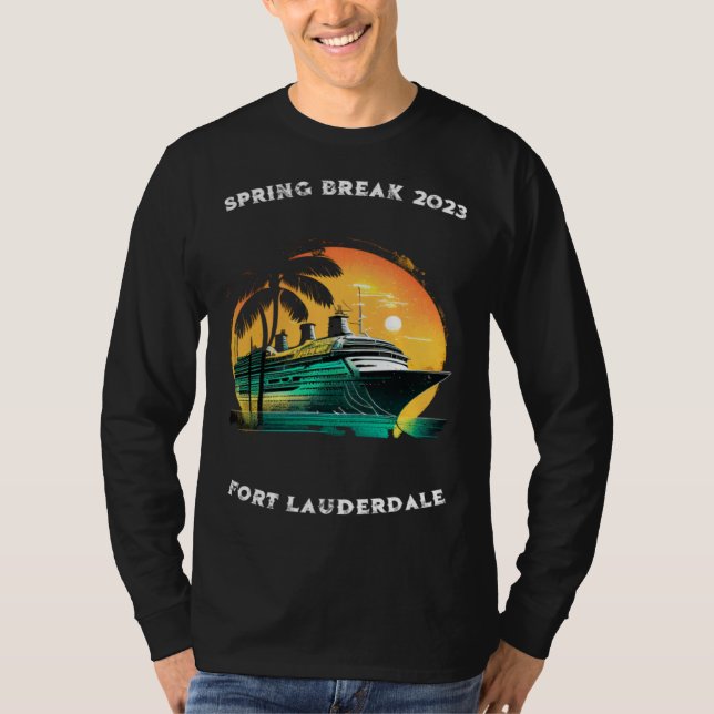 T-shirt Spring Break Cruise Fort Lauderdale Florida 2023 (Devant)