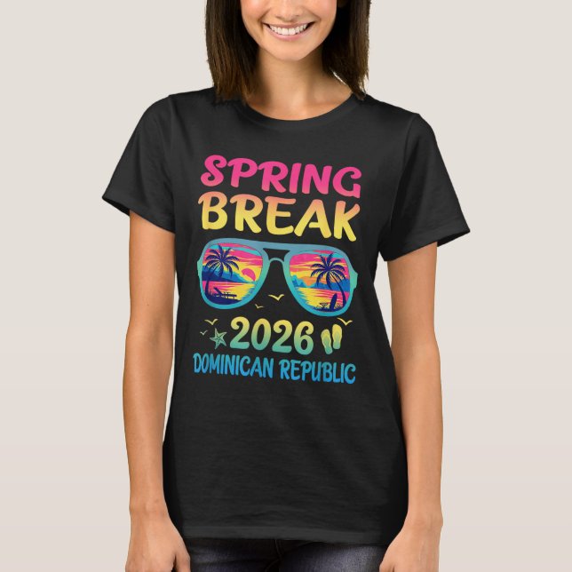 T-shirt Spring Break Dominican Republic 2026 Vacation Trip (Devant)