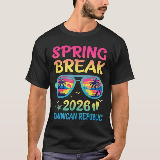 T-shirt Spring Break Dominican Republic 2026 Vacation Trip (Devant)