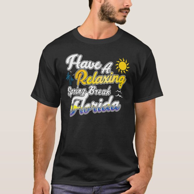 T-shirt Spring Break Florida Vacances Mode Voyage (Devant)