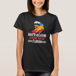 T-shirt Spring Break Florida Vacation Relaxant Surf Chien