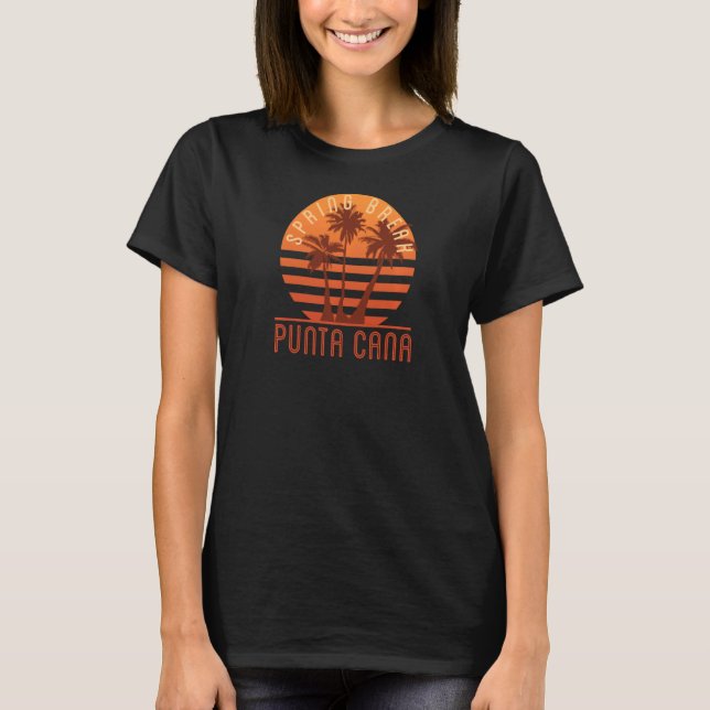 T-shirt Spring Break Palm Trees Punta Cana (Devant)