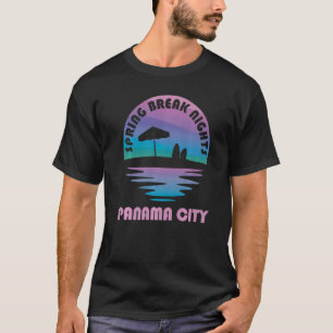T-shirt Spring Break Panama City Sunset Vintage Correspond