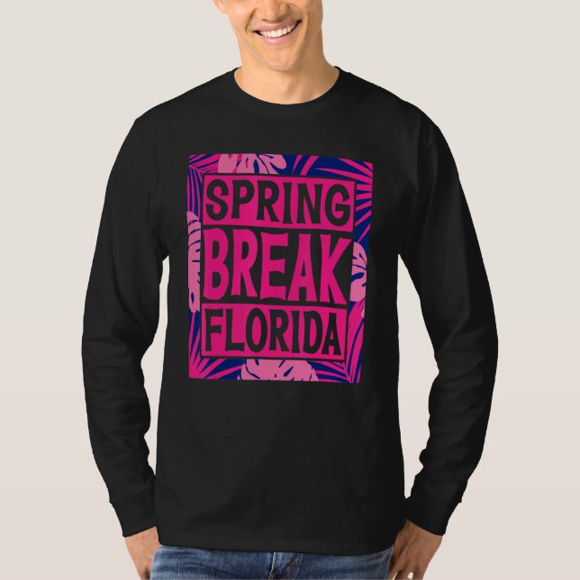 T-shirt Spring Break Senior Class Student School Trip Flor (Devant)