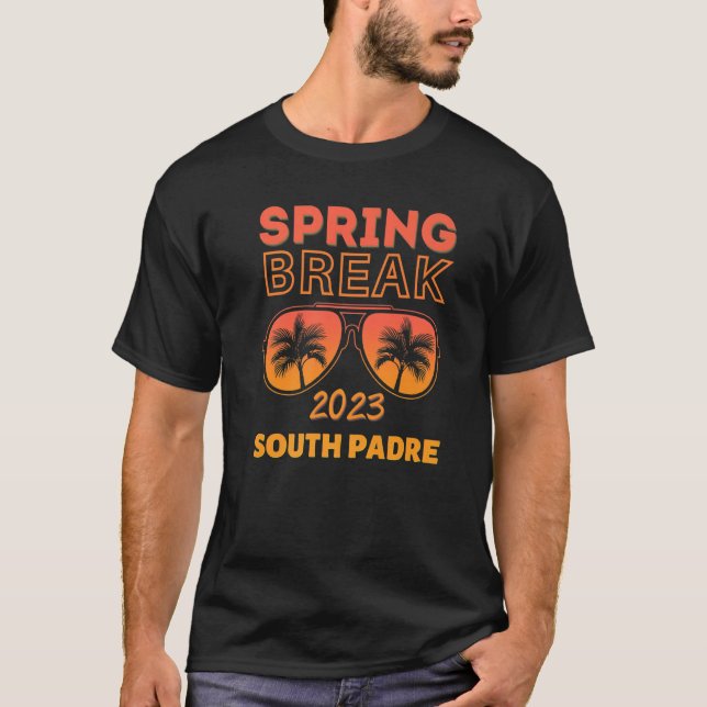 T-shirt Spring Break South Padre 2023 Sunglasses Beach Vac (Devant)