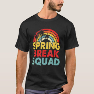 T-shirt Spring Break Squad 2021 Retro Vintage Sunset Match