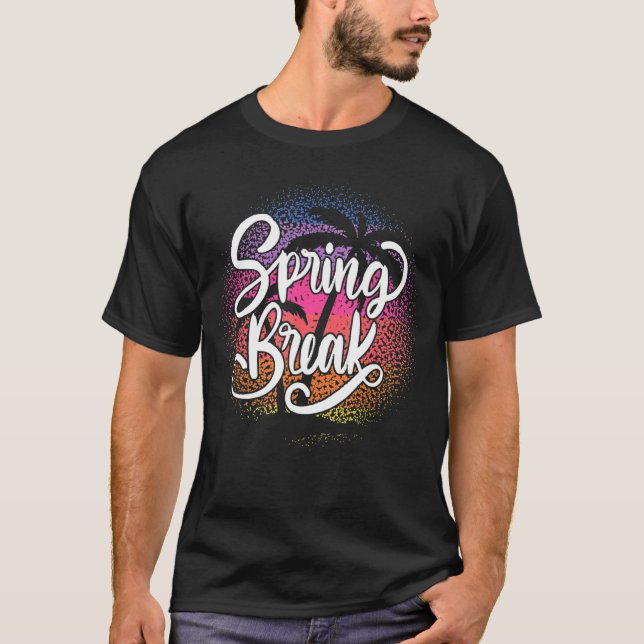 T-shirt Spring Break Squad 2022 Retro Spring Break Beach S (Devant)
