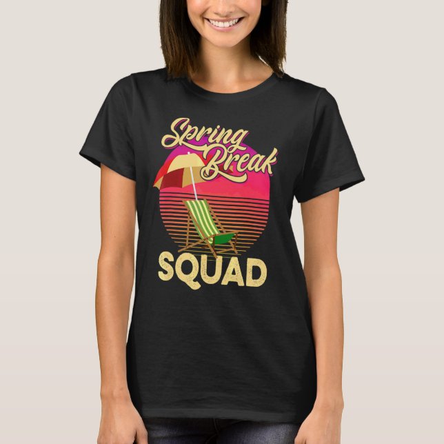 T-shirt Spring Break Squad 2022 Retro Spring Break Beach S (Devant)