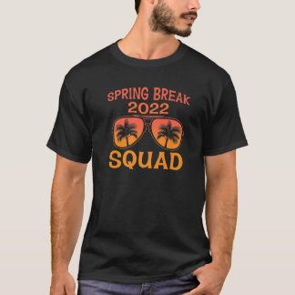 T-shirt Spring Break Squad 2022 Vintage Retro Palm Tree Su