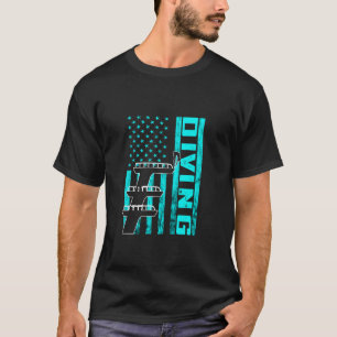 T-shirt Springboard Diving USA America Springboard Diver W