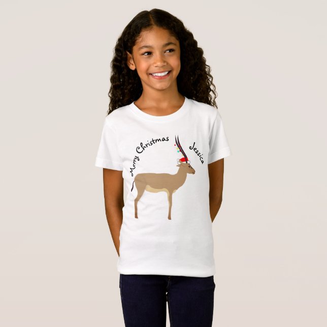 T-Shirt Springbok de Noël (Devant entier)
