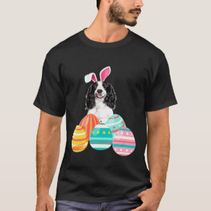 T-shirt Springer de Pâques Spaniel Bunny Oreilles Oeufs Dr