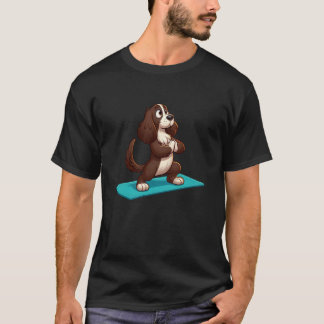 T-shirt Springer Spaniel anglais Chien de yoga Méditation