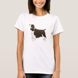 T-shirt Springer Spaniel Chien de base race Silhouette Bro