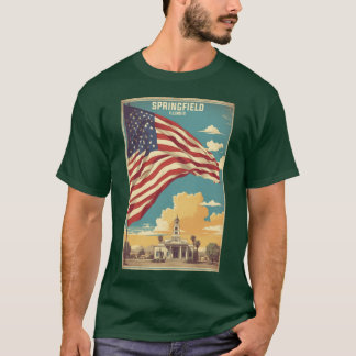 T-shirt Springfield Illinois États-Unis Vintageravelourism