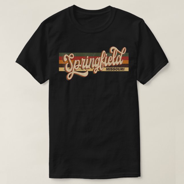 T-shirt Springfield Missouri State États-Unis Voyage Retro (Design devant)