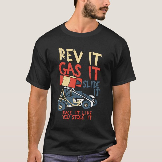 T-shirt Sprint Car Racing Gag (Devant)