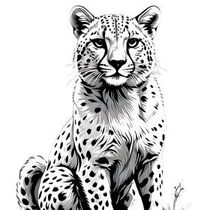 T-shirt Sprint intemporelle de Cheetah : vitesse et survie