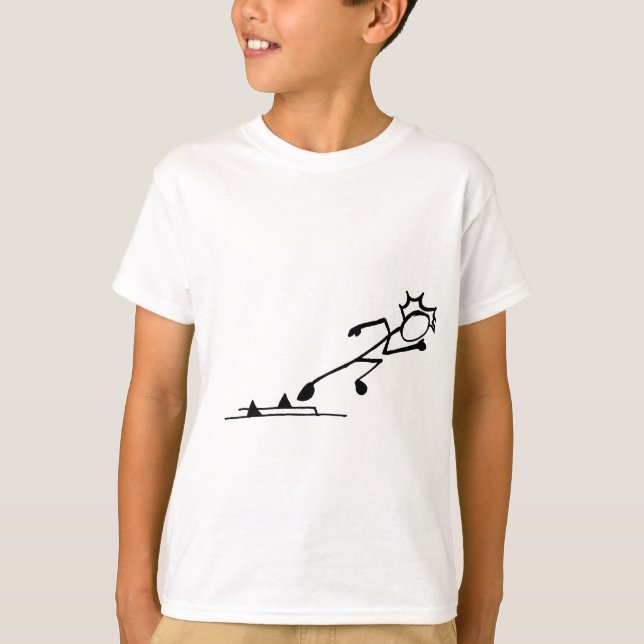 T-shirt Sprinter Stickman Track and Field (Devant)