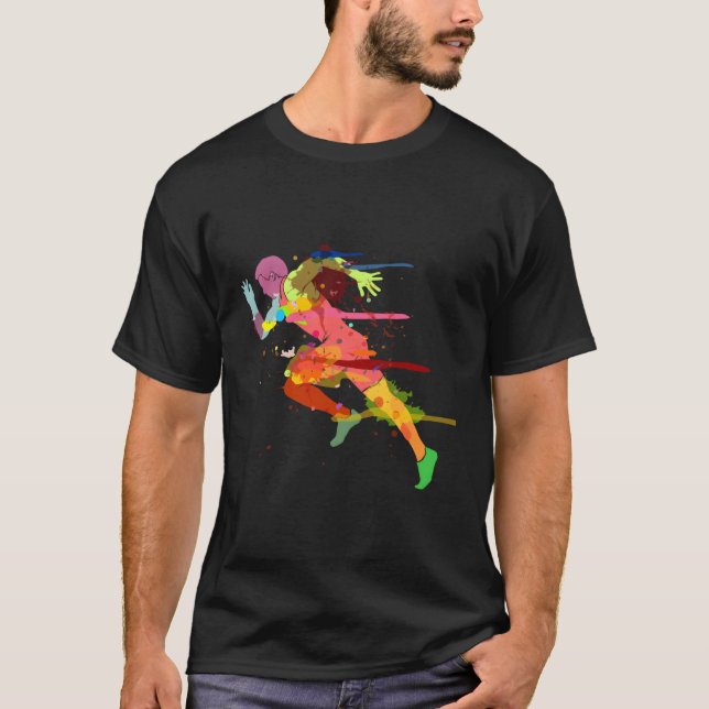 T-shirt Sprinter Track Et Field Runner Marathon (Devant)