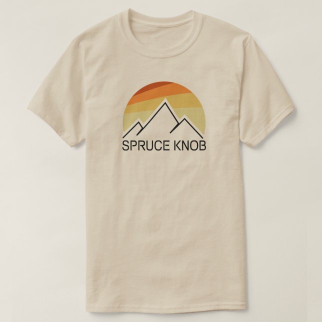 T-shirt Spruce Knob Virginie-Occidentale Rétro (Design devant)