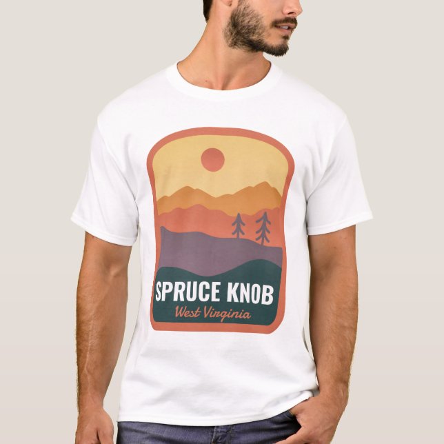 T-shirt Spruce Knob West Virginia Sunset (Devant)