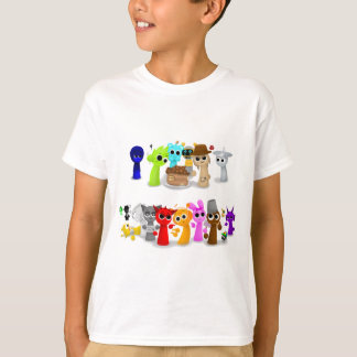 T-shirt Sprunki Sprunky Simon Oren Funbot Pinki Wend en 3D