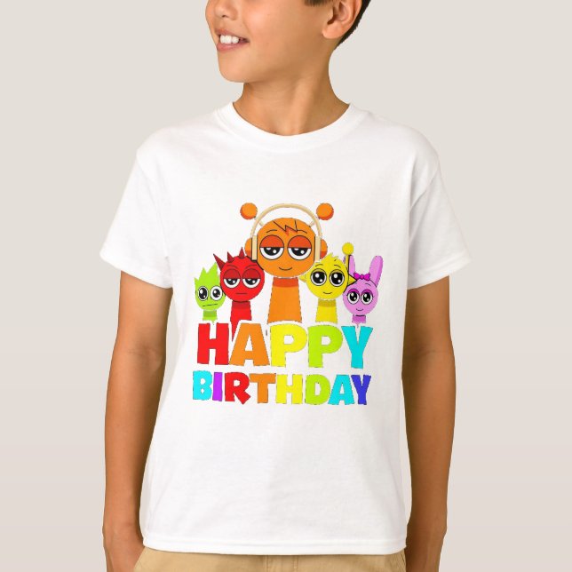 T-shirt Sprunky - Happy Birthday! - Simon Oren Pinki (Devant)